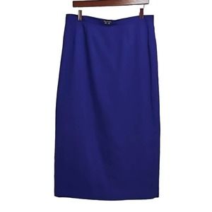 Woman's Unbranded Purple Midi Maxi Pencil Skirt Fully Lined Back Slit Size 14